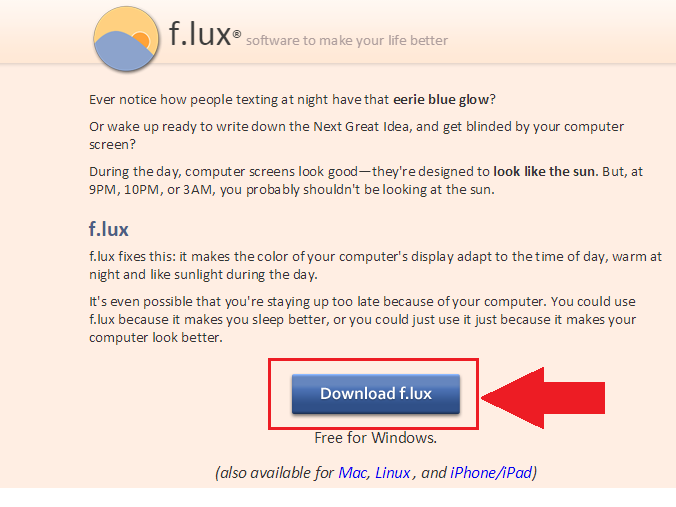 Download F.lux For Mac